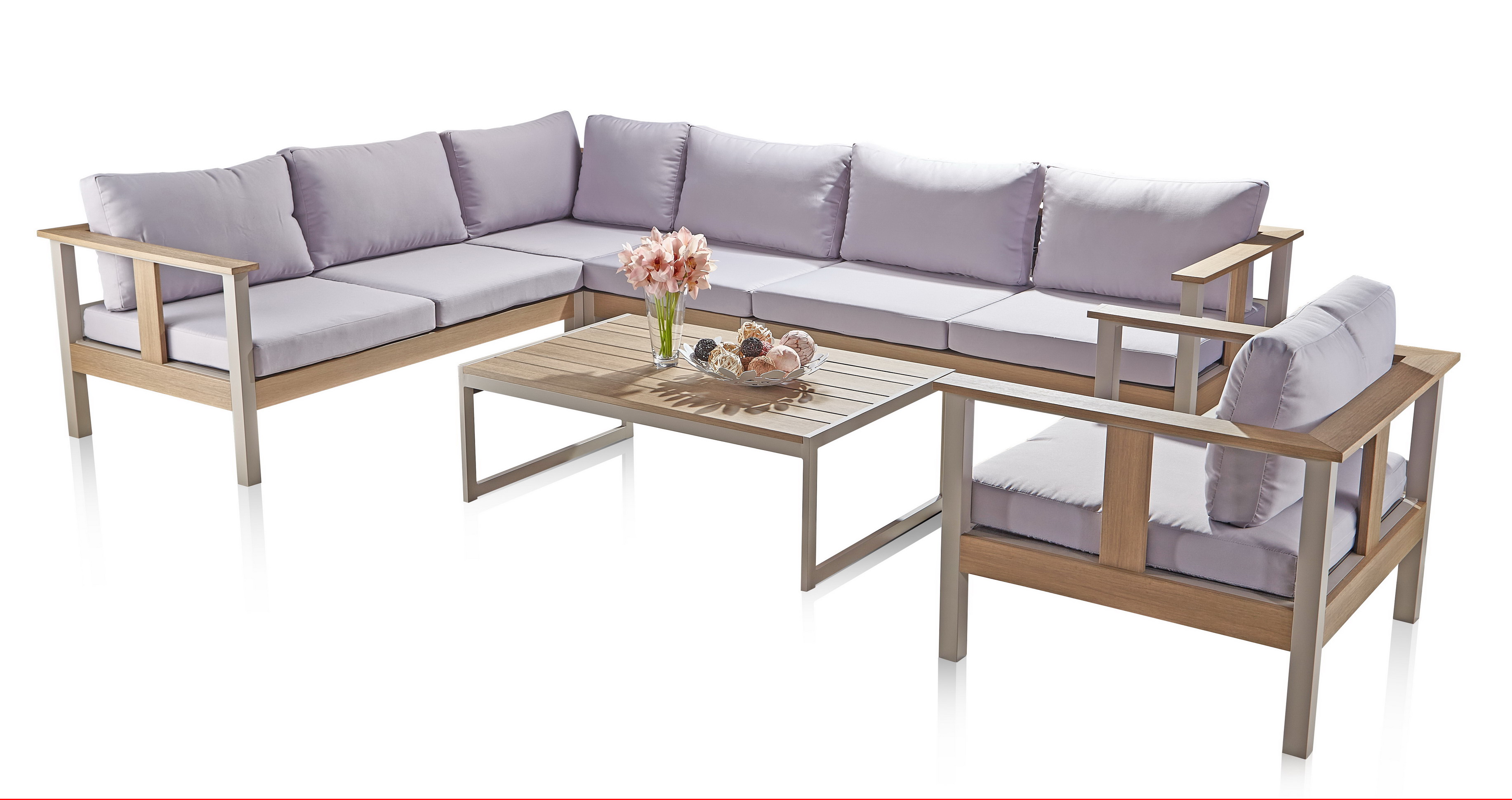 Cheapest Outdoor Furniture faux wood Sofa Wholesale Price